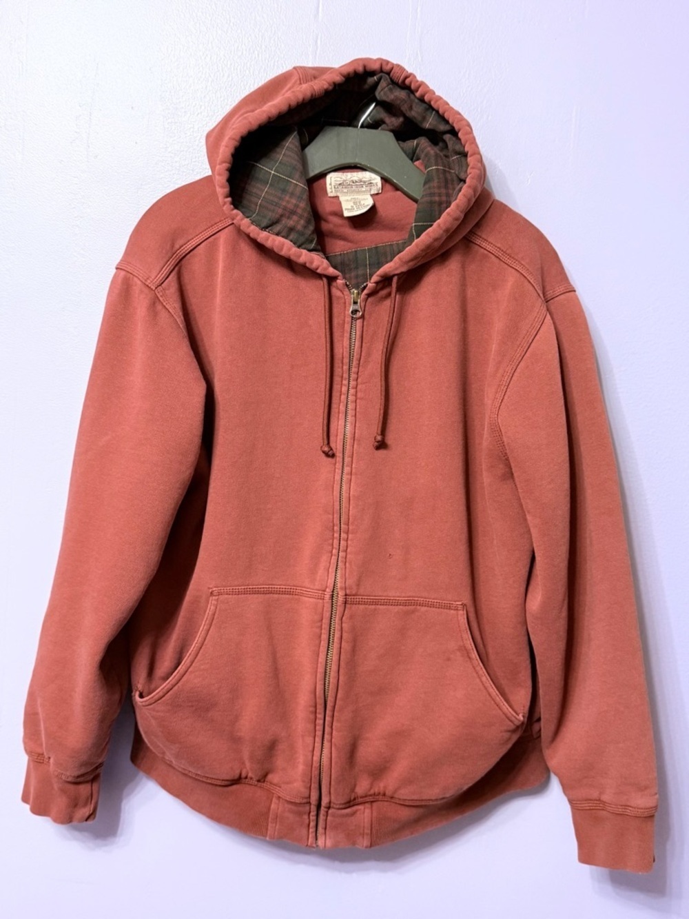 Katahdin iron work Men's Full-Zip Hooded Sweatshirt in Dusty Rose by L.L. Bean